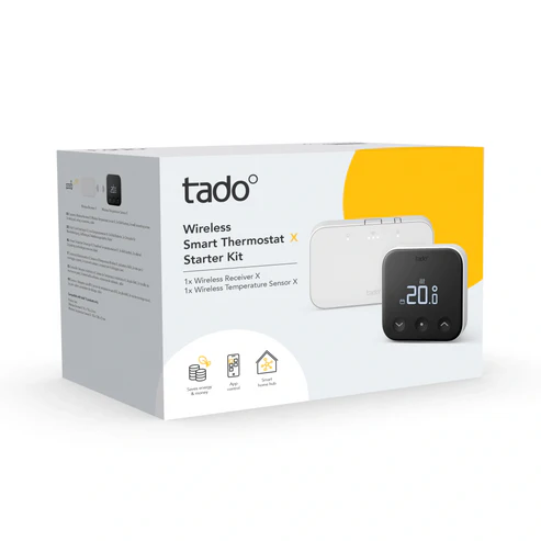 TADO 105802 Chytrý bezdrátový termostat tado° X + bezdrátový přijímač tado° X (Starter Kit) TADO 105802 Chytrý bezdrátový termostat tado° X + bezdrátový přijímač tado° X (Starter Kit)